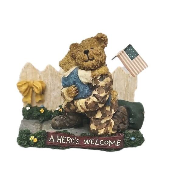 Boyds Bears & Friends The Bearstone Collection A Hero's Welcome Billy Bearyproud - Picture 5 of 13